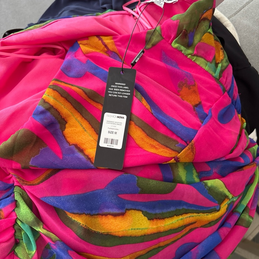 Fashion Nova Vibrant Multicolor Mini Dress - Picture 9 of 16